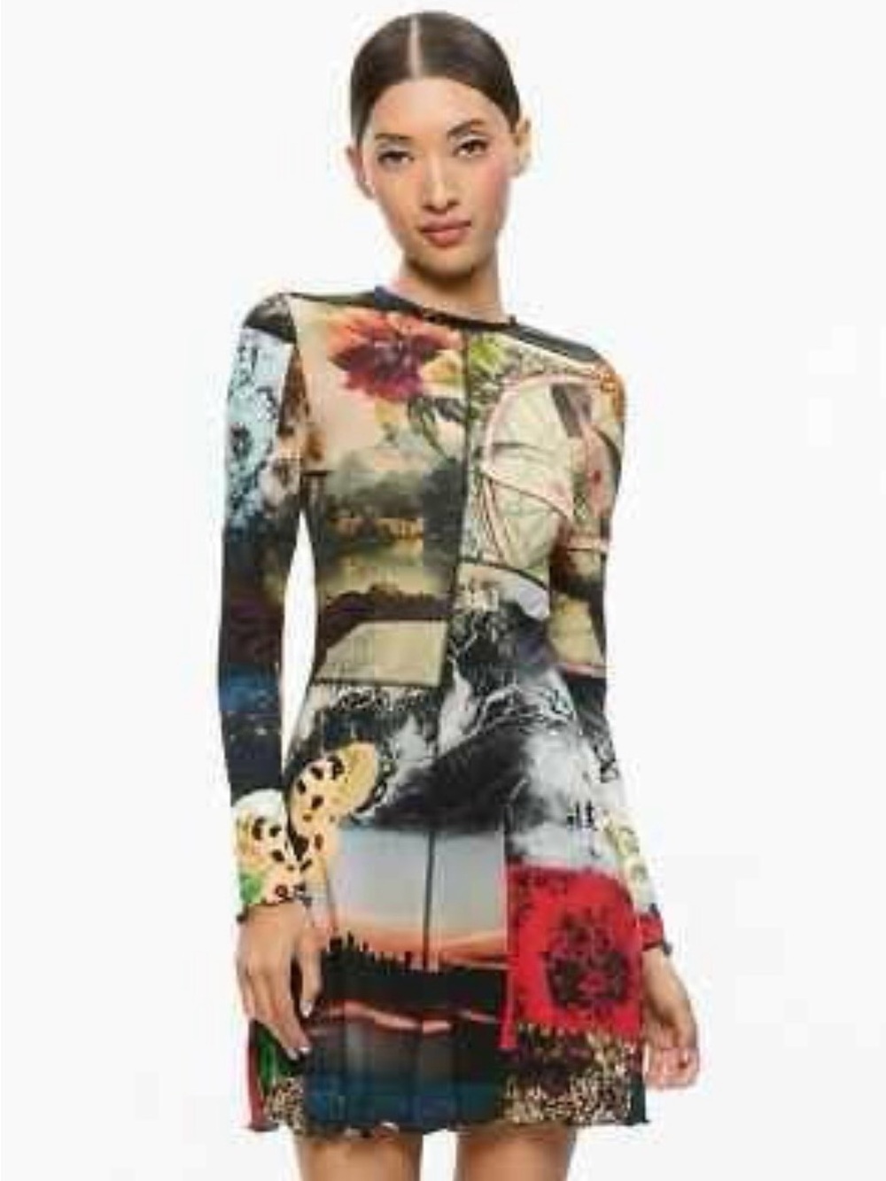 Alice + Olivia Delora paneled mini dress-size 6 EUC